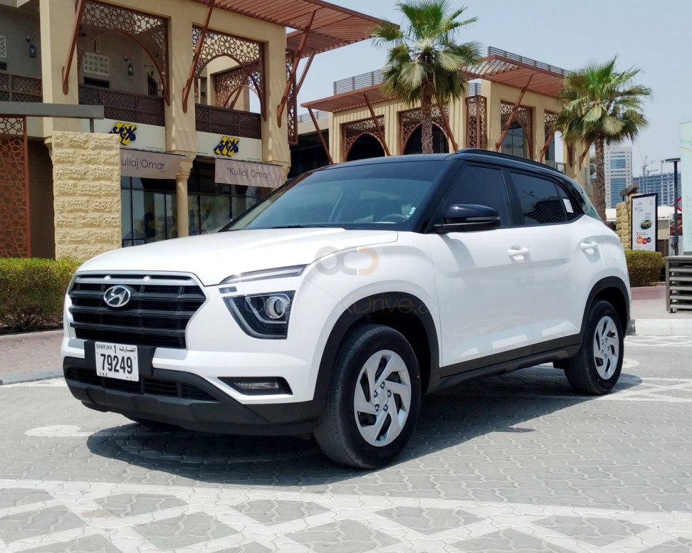 White Hyundai Creta 2022 for rent in Sharjah 1